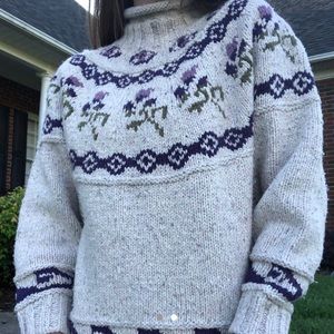 outback red tulip wool sweater